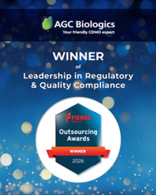 AGC Biologics Wins 2026 Fierce Outsourcing Award for Leadership in Regulatory and Quality Compliance