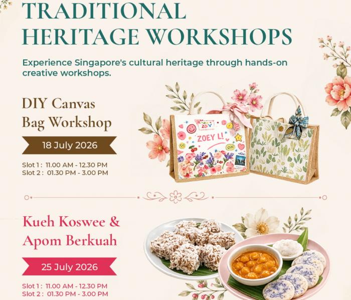 Discover Singapore's Creative & Culinary Heritage in Chinatown Singapore with Family-Friendly Weekend Workshops